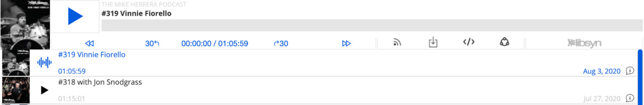 Libsyn's podcast player embed looks like it's from the 90s.