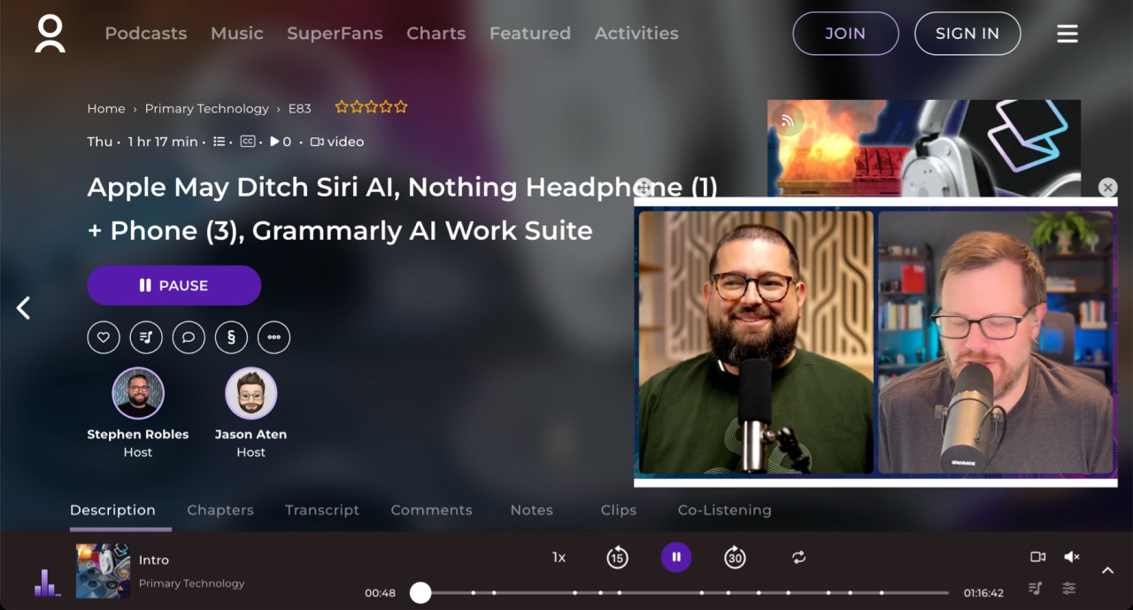 Primary Technology podcast streaming video on True Fans
