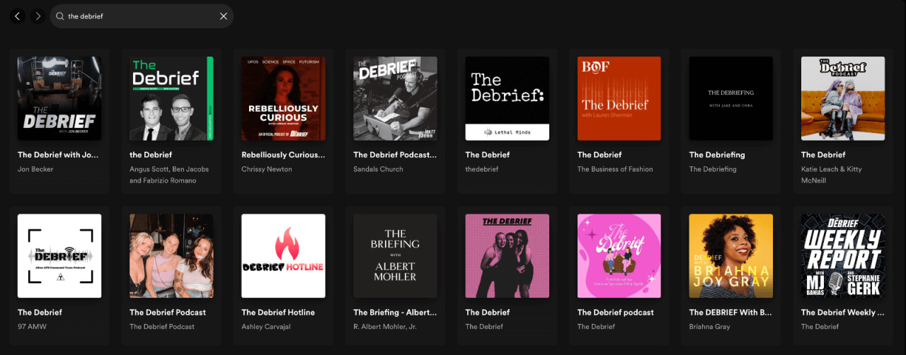 Searching for the words 