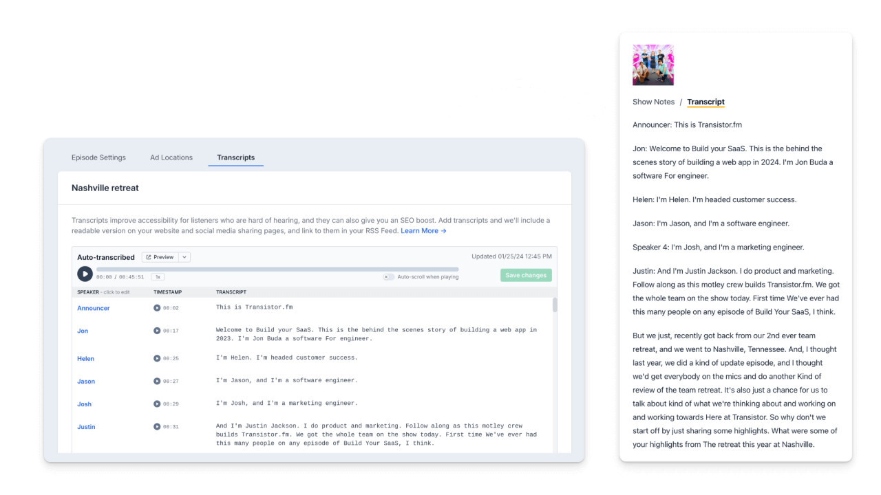 Transistor AI transcript